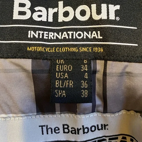 Barbour Black Wool Trench Coat Leather Collar Women's Size 4 - Picture 14 of 14